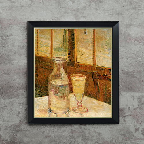 【油絵 直筆仕上げ】ゴッホ アブサンのある静物 F10 【シンプルフレーム】 絵画 販売 10号 油彩 静物画..