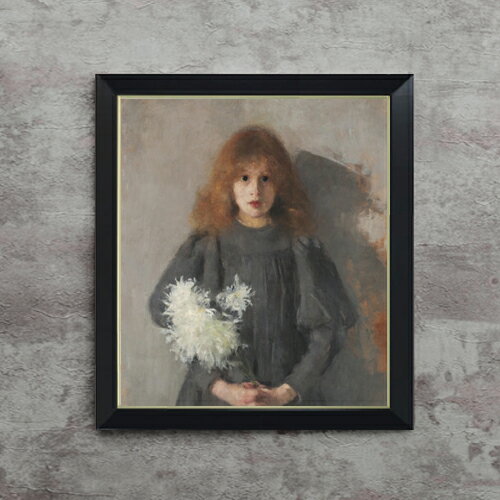 絵自体（キャンバス）の大きさ　530×455mm 表面アクリル透明保護板　額縁吊り紐　付属 ※一部在庫商品は早期出荷可能の場合がございます。 お急ぎに際は別途Eメールにてお問い合わせください。 お問い合わせメールアドレス 　shopmaster@artrest.jp 【留意事項】 ※注文個数によりお届け日が変わることがあります。 ※直筆仕上げ商品のため色彩が若干異なる場合がございますので 予めご了承くださいませ。 絵画 販売 インテリア 油絵 油彩 壁掛け 複製画 風景画 ゴッホ モネ ルノワール その他 静物画 肖像画 アート プレゼント 開業祝い 退職祝い 新築祝い 玄関 リビングアート 風水 縁起 フレーム 贈り物ボズナンスカ Girl with