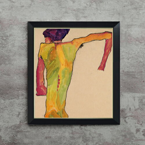 絵自体（キャンバス）の大きさ　530×455mm 表面アクリル透明保護板　額縁吊り紐　付属 ※一部在庫商品は早期出荷可能の場合がございます。 お急ぎに際は別途Eメールにてお問い合わせください。 お問い合わせメールアドレス 　shopmaster@artrest.jp 【留意事項】 ※注文個数によりお届け日が変わることがあります。 ※直筆仕上げ商品のため色彩が若干異なる場合がございますので 予めご了承くださいませ。 絵画 販売 インテリア 油絵 油彩 壁掛け 複製画 風景画 ゴッホ モネ ルノワール その他 静物画 肖像画 アート プレゼント 開業祝い 退職祝い 新築祝い 玄関 リビングアート 風水 縁起 フレーム 贈り物エゴン・シーレ 立ち上がる男性
