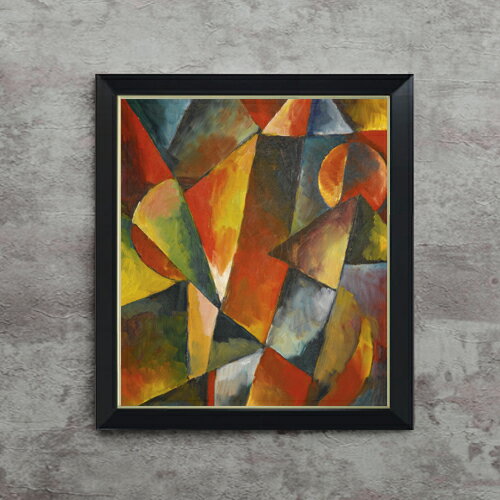 【油絵 直筆仕上げ】トップ　無題（1919） F10 【シンプルフレーム】 絵画 販売 10号 油彩 抽象画 560×485mm 複製画 送料無料 プレゼント ギフト 開店祝い 開業祝い 退職祝い 新築祝い リビング 玄関 モダン アートフレーム 壁掛け