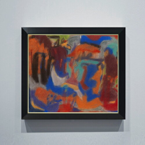 【油絵 直筆仕上げ】ヘルツェル フィギュラーレ・コンポジション F10 【シンプルフレーム】 絵画 販売 10号 油彩 抽象画 560×485mm 複製画 送料無料 プレゼント ギフト 開店祝い 開業祝い 退職祝い 新築祝い リビング 玄関 モダン アートフレーム 壁掛け