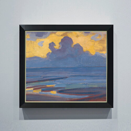 樂天商城 - 【油絵 直筆仕上げ】モンドリアン 海辺で F10 【シンプルフレーム】 絵画 販売 10号 油彩 抽象画 560×485mm 複製画 送料無料 プレゼント ギフト 開店祝い 開業祝い 退職祝い 新築祝い リビング 玄関 モダン アートフレーム 壁掛け