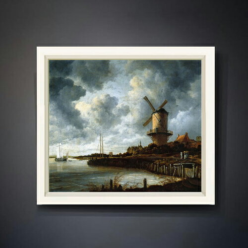 絵自体（キャンバス）の大きさ　530×455mm 表面アクリル透明保護板　額縁吊り紐　付属 ※一部在庫商品は早期出荷可能の場合がございます。 お急ぎに際は別途Eメールにてお問い合わせください。 お問い合わせメールアドレス 　shopmaster@artrest.jp 【留意事項】 ※注文個数によりお届け日が変わることがあります。 ※直筆仕上げ商品のため色彩が若干異なる場合がございますので 予めご了承くださいませ。 絵画 販売 インテリア 油絵 油彩 壁掛け 複製画 風景画 ゴッホ モネ ルノワール その他 静物画 肖像画 アート プレゼント 開業祝い 退職祝い 新築祝い 玄関 リビングアート 風水 縁起 フレーム 贈り物ロイスダール ヴェイクの風車
