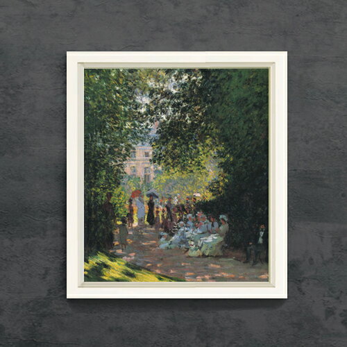 【油絵 直筆仕上げ】クロード・モネ モンソー公園2 F10 【シンプルフレーム】 絵画 販売 10号 油彩 風景画 560×485mm 複製画 送料無料 プレゼント ギフト 開店祝い 開業祝い 退職祝い 新築祝い リビング 玄関 モダン アートフレーム 壁掛け