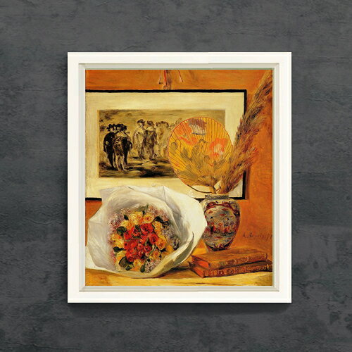 【油絵 直筆仕上げ】ルノワール 花束 F10 【シンプルフレーム】 絵画 販売 10号 油彩 静物画 560×485mm 複製画 送料無料 プレゼント ギフト 開店祝い 開業祝い 退職祝い 新築祝い リビング 玄関 モダン アートフレーム 壁掛け ラッピング可 油彩 贈呈