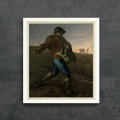 絵自体（キャンバス）の大きさ　530×455mm 表面アクリル透明保護板　額縁吊り紐　付属 ※一部在庫商品は早期出荷可能の場合がございます。 お急ぎに際は別途Eメールにてお問い合わせください。 お問い合わせメールアドレス 　shopmaster@artrest.jp 【留意事項】 ※注文個数によりお届け日が変わることがあります。 ※直筆仕上げ商品のため色彩が若干異なる場合がございますので 予めご了承くださいませ。 絵画 販売 インテリア 油絵 油彩 壁掛け 複製画 風景画 ゴッホ モネ ルノワール その他 静物画 肖像画 アート プレゼント 開業祝い 退職祝い 新築祝い 玄関 リビングアート 風水 縁起 フレーム 贈り物ミレー 種まく人