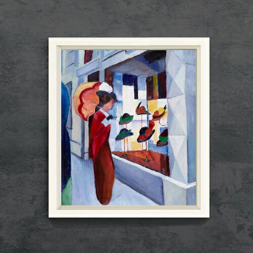 Western Films - 【油絵 直筆仕上げ】アウグスト・マッケ Ballet Russes 1 F10 【シンプルフレーム】 絵画 販売 10号 油彩 抽象画 560×485mm 複製画 送料無料 プレゼント ギフト 開店祝い 開業祝い 退職祝い 新築祝い リビング 玄関 モダン アートフレーム 壁掛け