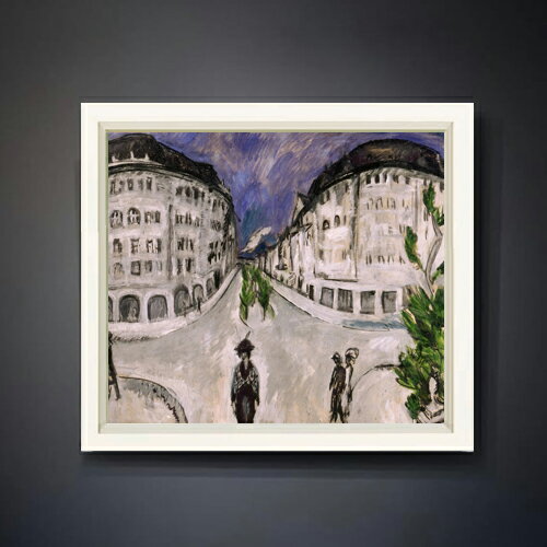 【油絵 直筆仕上げ】キルヒナー Street at Schneberg City Park F10 【シンプルフレーム】 絵画 販売 1..