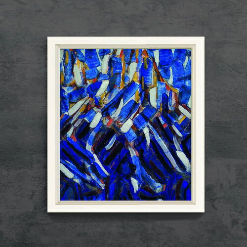 【油絵 直筆仕上げ】クリスティアン・ロールフス Abstraction (the Blue Mountain) F10 【シンプルフレーム】 絵画 販売 10号 油彩 抽象画 560×485mm 複製画 送料無料 プレゼント ギフト 開店祝い 開業祝い 退職祝い 新築祝い リビング 玄関 モダン アートフレーム 壁掛け