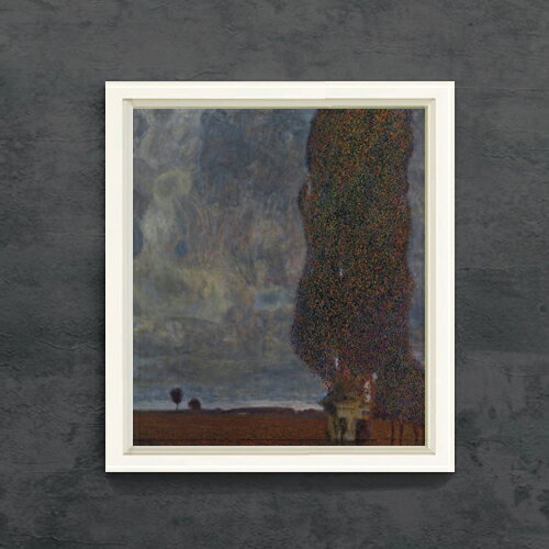 Rakuten - 【油絵 直筆仕上げ】クリムト The Large Poplar 2 F10 【シンプルフレーム】 絵画 販売 10号 油彩 抽象画 560×485mm 複製画 送料無料 プレゼント ギフト 開店祝い 開業祝い 退職祝い 新築祝い リビング 玄関 モダン アートフレーム 壁掛け