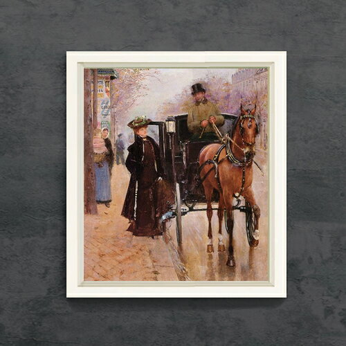 ジャン・ベロー Photogravure aquarellee F10  絵画 販売 10号 油彩 風景画 560×485mm 複製画 送料無料 プレゼント ギフト 開店祝い 開業祝い 退職祝い 新築祝い リビング 玄関 モダン アートフレーム 壁掛け