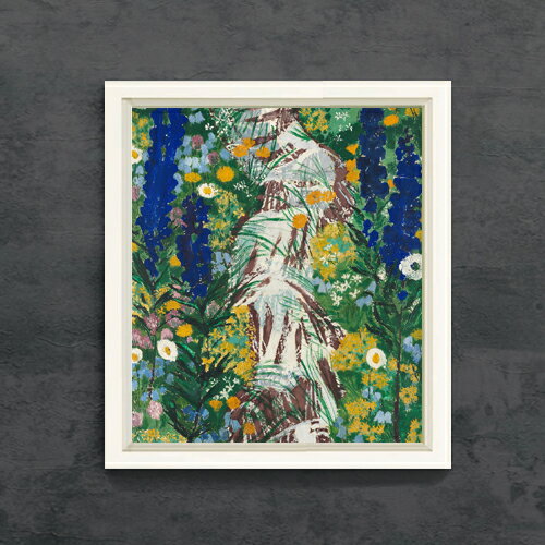樂天商城 - 【油絵 直筆仕上げ】ババーガー 小川沿いの花 F10 【シンプルフレーム】 絵画 販売 10号 油彩 抽象画 560×485mm 複製画 送料無料 プレゼント ギフト 開店祝い 開業祝い 退職祝い 新築祝い リビング 玄関 モダン アートフレーム 壁掛け