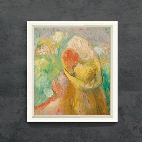 【油絵 直筆仕上げ】ルノワール 黄色い帽子をかぶった女の子 F10 【シンプルフレーム】 絵画 販売 10号..