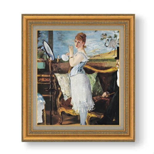 Rakuten - 【油絵 直筆仕上げ】マネ ナナ F10 【額入り】 絵画 販売 10号 油彩 人物画 677×603mm 複製画 送料無料 プレゼント ギフト 開店祝い 開業祝い 退職祝い 新築祝い リビング 玄関 モダン アートフレーム 壁掛け