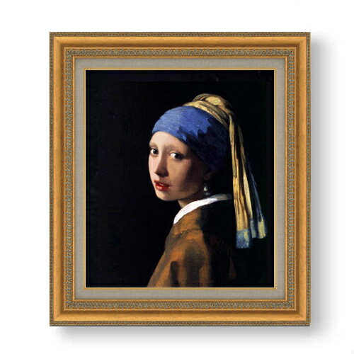 【油絵 直筆仕上げ】フェルメール 真珠の耳飾りの少女 F10 【額入り】 絵画 販売 10号 油彩 人物画 677×603mm 複製画 送料無料 プレゼント ギ...