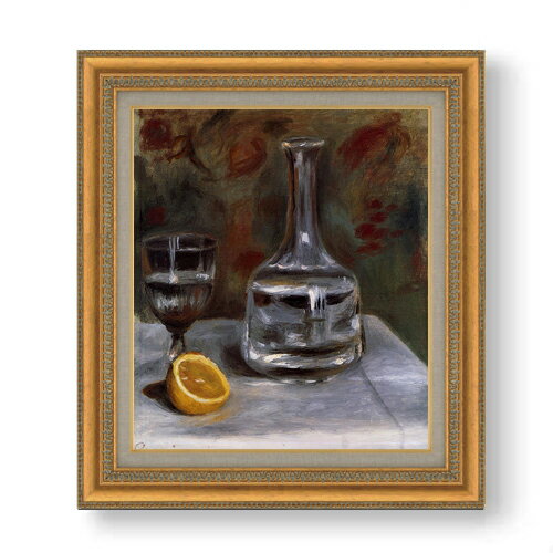 【油絵 直筆仕上げ】ルノワール Still Life with Carafe F10 【額入り】 絵画 販売 10号 油彩 静物画 6..