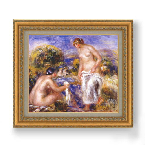 【油絵 直筆仕上げ】ルノワール 浴女 F10 【額入り】 絵画 販売 10号 油彩 人物画 677×603mm 複製画 送..
