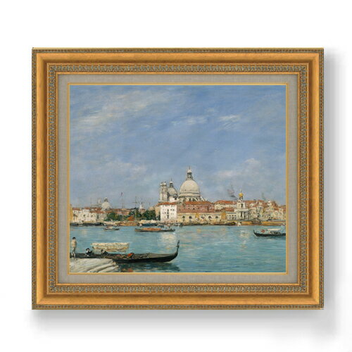 【油絵 直筆仕上げ】ブータン サンタ・マリア・デッラ・サルーテ聖堂-サン・ジョルジョ島から望む F10 【額入り】 絵画 販売 10号 油彩 風景画 677×603mm 複製画 送料無料