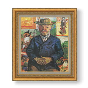 【油絵 直筆仕上げ】ゴッホ タンギー爺さん F10 【額入り】 絵画 販売 10号 油彩 人物画 677×603mm 複製画 送料無料 プレゼント ギフト 開店祝い 開業祝い 退職祝い 新築祝い リビング 玄関 モダン アートフレーム 壁掛け