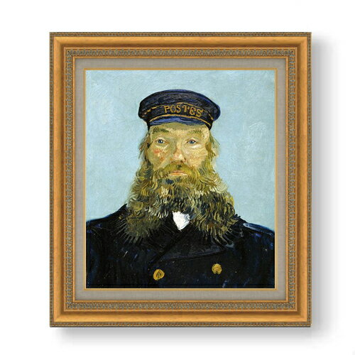 Rakuten - 【油絵 直筆仕上げ】ゴッホ 郵便夫ジョゼフ・ルーラン(2) F10 【額入り】 絵画 販売 10号 油彩 人物画 677×603mm 複製画 送料無料 プレゼント ギフト 開店祝い 開業祝い 退職祝い 新築祝い リビング 玄関 モダン アートフレーム 壁掛け