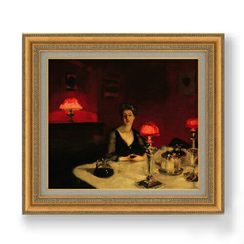 【油絵 直筆仕上げ】サージェント Le verre de porto F10 【額入り】 絵画 販売 10号 油彩 人物画 677×603mm 複製画 送料無料 プレゼント ギフト 開店祝い 開業祝い 退職祝い 新築祝い リビング 玄関 モダン アートフレーム 壁掛け