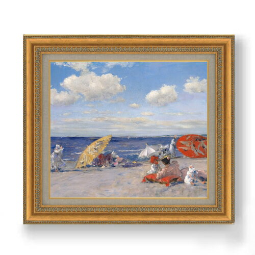 【油絵 直筆仕上げ】チェイス At the Seaside F10 【額入り】 絵画 販売 10号 油彩 風景画 677×603mm 複製画 送料無料 プレゼント ギフト 開店祝い 開業祝い 退職祝い 新築祝い リビング 玄関 モダン アートフレーム 壁掛け