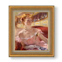 【油絵 直筆仕上げ】メアリー・カサット Woman with a Pearl Necklace in a Loge F10 【額入り】 絵画 販売 10号 油彩 人物画 677×603mm 複製画 送料無料 プレゼント ギフト 開店祝い 開業祝い 退職祝い 新築祝い リビング 玄関 モダン アートフレーム 壁掛け