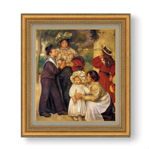 【油絵 直筆仕上げ】ルノワール 画家の家族 F10 【額入り】 絵画 販売 10号 油彩 風景画 677×603mm 複製画 送料無料 プレゼント ギフト 開店祝い 開業祝い 退職祝い 新築祝い リビング 玄関 モダン アートフレーム 壁掛け