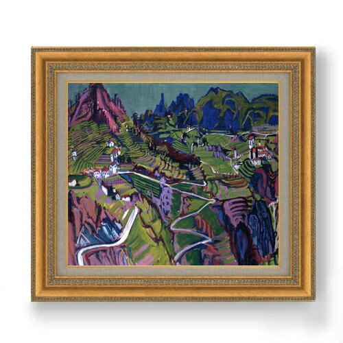 【油絵 直筆仕上げ】アルバート・ミュラー ティチーノの風景画 F10 【額入り】 絵画 販売 10号 油彩 風景画 677×603mm 複製画 送料無料..