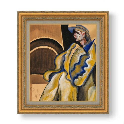 Rakuten - 【油絵 直筆仕上げ】シャイバー デア・マン F10 【額入り】 絵画 販売 10号 油彩 抽象画 677×603mm 複製画 送料無料 プレゼント ギフト 開店祝い 開業祝い 退職祝い 新築祝い リビング 玄関 モダン アートフレーム 壁掛け