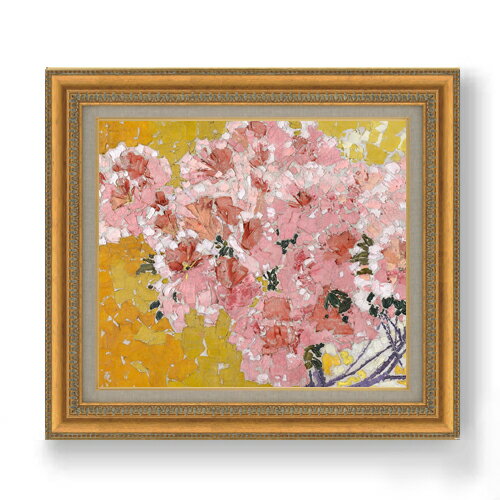 【油絵 直筆仕上げ】ジャコメッティ 咲き誇るツツジ F10 【額入り】 絵画 販売 10号 油彩 抽象画 677×6..