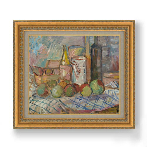 【油絵 直筆仕上げ】ブロンダー 果物のある静物画 F10 【額入り】 絵画 販売 10号 油彩 抽象画 677×603..