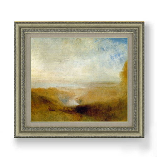 絵自体（キャンバス）の大きさ　530×455mm 表面アクリル透明保護板　額縁吊り紐　付属 ※一部在庫商品は早期出荷可能の場合がございます。 お急ぎに際は別途Eメールにてお問い合わせください。 お問い合わせメールアドレス 　shopmaster@artrest.jp 【留意事項】 ※注文個数によりお届け日が変わることがあります。 ※直筆仕上げ商品のため色彩が若干異なる場合がございますので 予めご了承くださいませ。 絵画 販売 インテリア 油絵 油彩 壁掛け 複製画 風景画 ゴッホ モネ ルノワール その他 静物画 肖像画 アート プレゼント 開業祝い 退職祝い 新築祝い 玄関 リビングアート 風水 縁起 フレーム 贈り物ターナー 遠くの川と入り江の風景