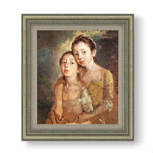 Rakuten - 【油絵 直筆仕上げ】トマス・ゲインズバラ 画家の娘とネコ F10 【額入り】 絵画 販売 10号 油彩 人物画 677×603mm 複製画 送料無料 プレゼント ギフト 開店祝い 開業祝い 退職祝い 新築祝い リビング 玄関 モダン アートフレーム 壁掛け