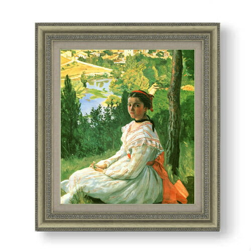Rakuten - 【油絵 直筆仕上げ】フレデリック・バジール 村の眺め F10 【額入り】 絵画 販売 10号 油彩 人物画 677×603mm 複製画 送料無料 プレゼント ギフト 開店祝い 開業祝い 退職祝い 新築祝い リビング 玄関 モダン アートフレーム 壁掛け