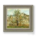 【油絵 直筆仕上げ】ピサロ ポントワーズの花咲く菜園、春 F10 【額入り】 絵画 販売 10号 油彩 風景画 677×603mm 複製画 送料無料 プレゼント ギフト 開店祝い 開業祝い 退職祝い 新築祝い リビング 玄関 モダン アートフレーム 壁掛け