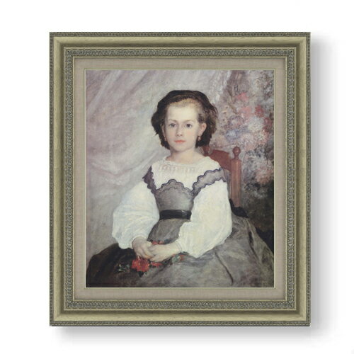 絵自体（キャンバス）の大きさ　530×455mm 表面アクリル透明保護板　額縁吊り紐　付属 ※一部在庫商品は早期出荷可能の場合がございます。 お急ぎに際は別途Eメールにてお問い合わせください。 お問い合わせメールアドレス 　shopmaster@artrest.jp 【留意事項】 ※注文個数によりお届け日が変わることがあります。 ※直筆仕上げ商品のため色彩が若干異なる場合がございますので 予めご了承くださいませ。 絵画 販売 インテリア 油絵 油彩 壁掛け 複製画 風景画 ゴッホ モネ ルノワール その他 静物画 肖像画 アート プレゼント 開業祝い 退職祝い 新築祝い 玄関 リビングアート 風水 縁起 フレーム 贈り物ルノワール ロメール・ラコー嬢