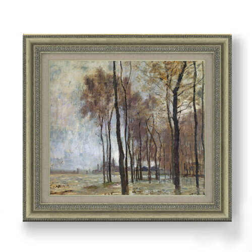 絵自体（キャンバス）の大きさ　530×455mm 表面アクリル透明保護板　額縁吊り紐　付属 ※一部在庫商品は早期出荷可能の場合がございます。 お急ぎに際は別途Eメールにてお問い合わせください。 お問い合わせメールアドレス 　shopmaster@artrest.jp 【留意事項】 ※注文個数によりお届け日が変わることがあります。 ※直筆仕上げ商品のため色彩が若干異なる場合がございますので 予めご了承くださいませ。 絵画 販売 インテリア 油絵 油彩 壁掛け 複製画 風景画 ゴッホ モネ ルノワール その他 静物画 肖像画 アート プレゼント 開業祝い 退職祝い 新築祝い 玄関 リビングアート 風水 縁起 フレーム 贈り物クロード・モネ アルジャントゥイユの洪水