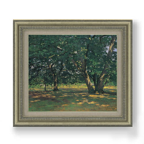 【油絵 直筆仕上げ】クロード・モネ フォンテーヌブローの森 F10 【額入り】 絵画 販売 10号 油彩 風景..