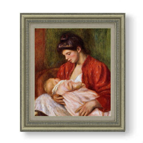 絵自体（キャンバス）の大きさ　530×455mm 表面アクリル透明保護板　額縁吊り紐　付属 ※一部在庫商品は早期出荷可能の場合がございます。 お急ぎに際は別途Eメールにてお問い合わせください。 お問い合わせメールアドレス 　shopmaster@artrest.jp 【留意事項】 ※注文個数によりお届け日が変わることがあります。 ※直筆仕上げ商品のため色彩が若干異なる場合がございますので 予めご了承くださいませ。 絵画 販売 インテリア 油絵 油彩 壁掛け 複製画 風景画 ゴッホ モネ ルノワール その他 静物画 肖像画 アート プレゼント 開業祝い 退職祝い 新築祝い 玄関 リビングアート 風水 縁起 フレーム 贈り物ルノワール 若い母親