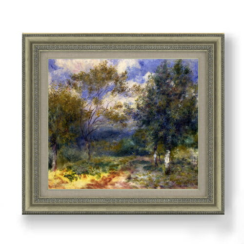 【油絵 直筆仕上げ】ルノワール 陽だまりの風景 F10 【額入り】 絵画 販売 10号 油彩 風景画 677×603mm 複製画 送料無料 プレゼント ギフト 開店祝い 開業祝い 退職祝い 新築祝い リビング 玄関 モダン アートフレーム 壁掛け