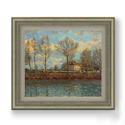 【油絵 直筆仕上げ】シスレー グランド・ジャット島 F10 【額入り】 絵画 販売 10号 油彩 風景画 677×6..