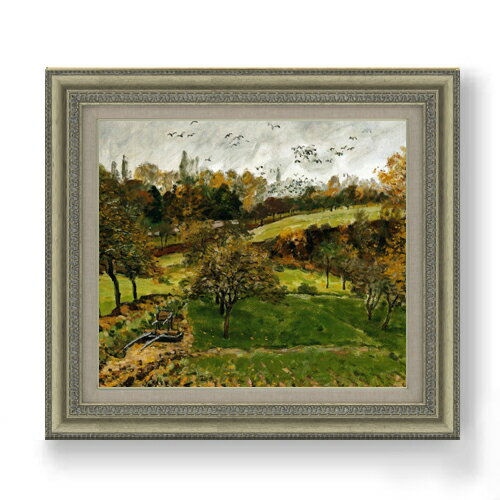 【油絵 直筆仕上げ】シスレー ルーヴシエンヌ、秋の風景 F10 【額入り】 絵画 販売 10号 油彩 風景画 6..