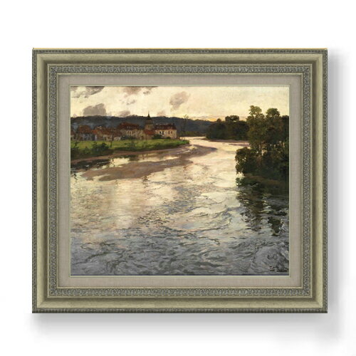 【油絵 直筆仕上げ】フリット・タヴロー ドルドーニュ川 F10 【額入り】 絵画 販売 10号 油彩 風景画 6..