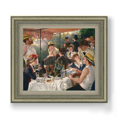 【 油絵 直筆仕上げ 】 ルノワール 舟遊びの昼食 F10 【額入り】 絵画 販売 10号 油彩 人物画 677×603mm 送料無料 複製画 プレゼント ギフト 開店祝い 開業祝い 退職祝い 新築祝い リビング 玄関 モダン アートフレーム 壁掛け ラッピング 贈り物 贈呈