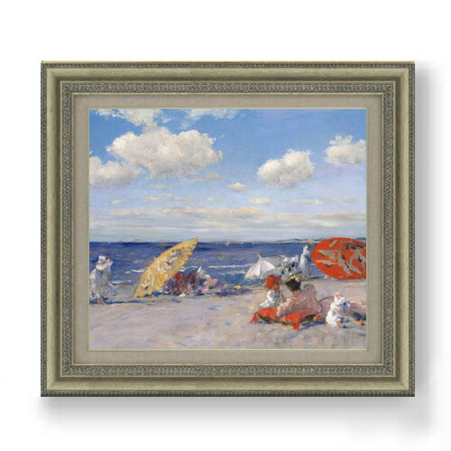 【油絵 直筆仕上げ】チェイス At the Seaside F10 【額入り】 絵画 販売 10号 油彩 風景画 677×603mm ..