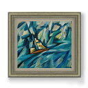 【油絵 直筆仕上げ】カルドーゾ 帆船 F10 【額入り】 絵画 販売 10号 油彩 抽象画 677×603mm 複製画 送料無料 プレゼント ギフト 開店祝い 開業祝い 退職祝い 新築祝い リビング 玄関 モダン アートフレーム 壁掛け