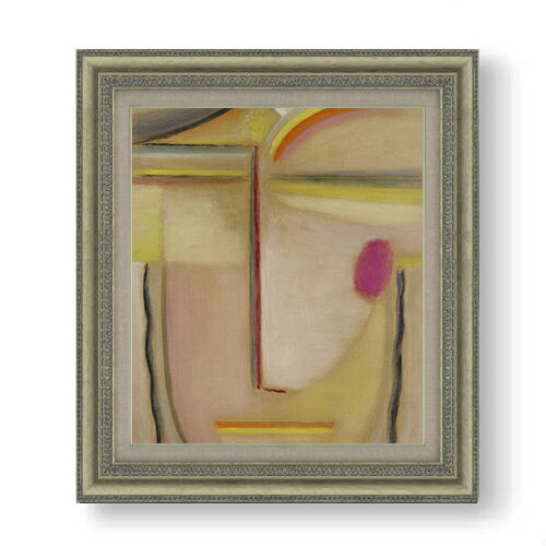 Rakuten - 【油絵 直筆仕上げ】ヤウレンスキー　抽象的な頭部、金とピンク F10 【額入り】 絵画 販売 10号 油彩 抽象画 677×603mm 複製画 送料無料 プレゼント ギフト 開店祝い 開業祝い 退職祝い 新築祝い リビング 玄関 モダン アートフレーム 壁掛け