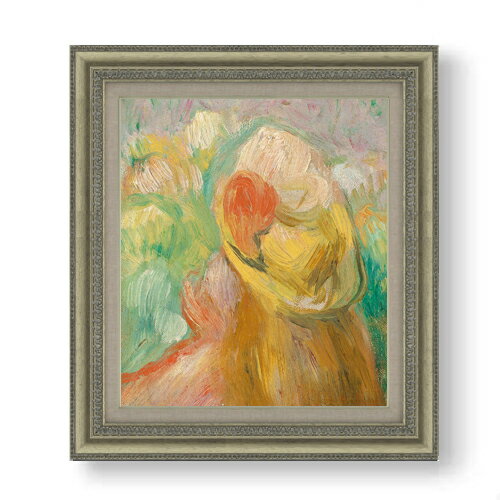 【油絵 直筆仕上げ】ルノワール 黄色い帽子をかぶった女の子 F10 【額入り】 絵画 販売 10号 油彩 抽象..