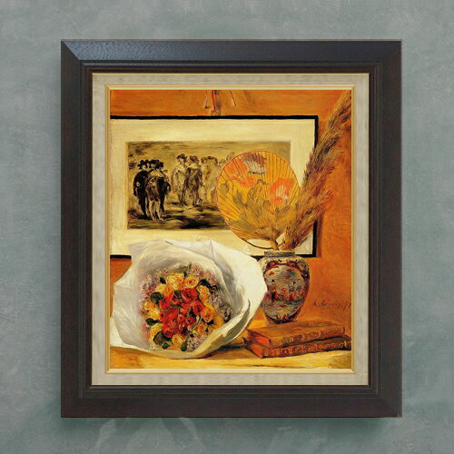 【油絵 直筆仕上げ】ルノワール 花束 F10 【額入り】 絵画 販売 10号 油彩 静物画 675×601mm 複製画 送料無料 プレゼント ギフト 開店祝い 開業祝い 退職祝い 新築祝い リビング 玄関 モダン アートフレーム 壁掛け ラッピング可 油彩 贈呈